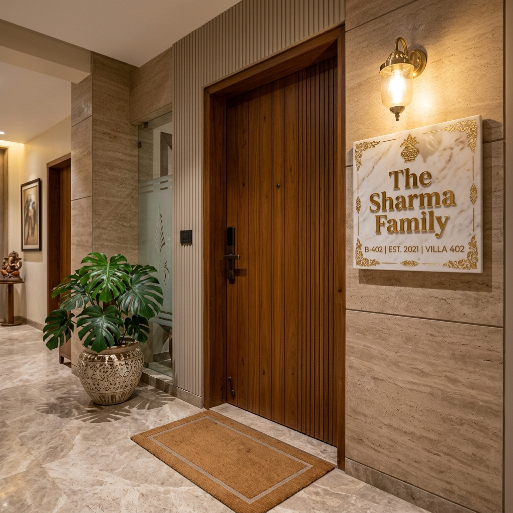 Custom Nameplate Ideas for Indian Apartment Entrances & Bungalows 🏡🚪✨
